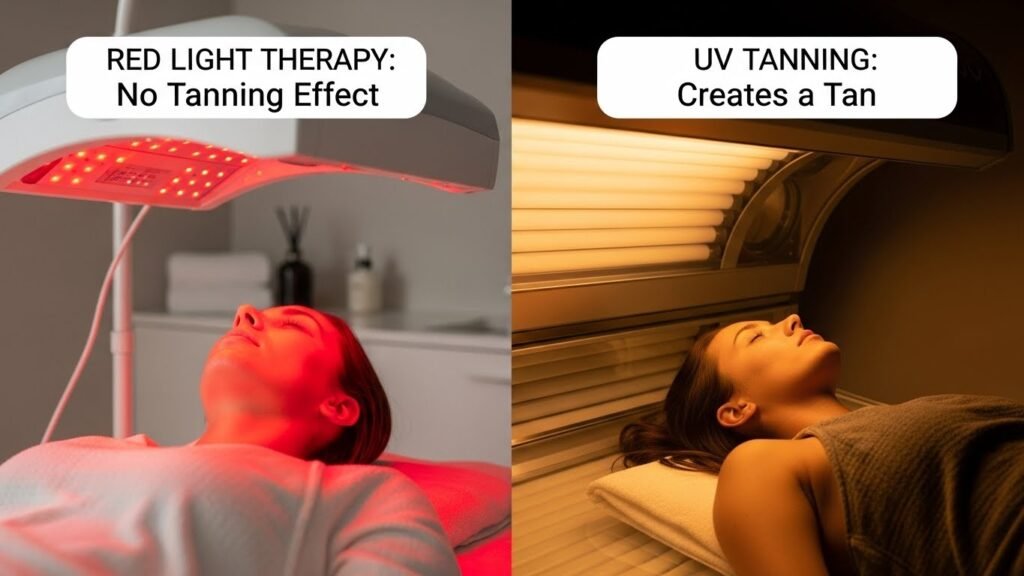 does red light therapy tan you