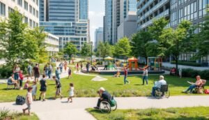 Community and Social Dynamics on Urban Hills
