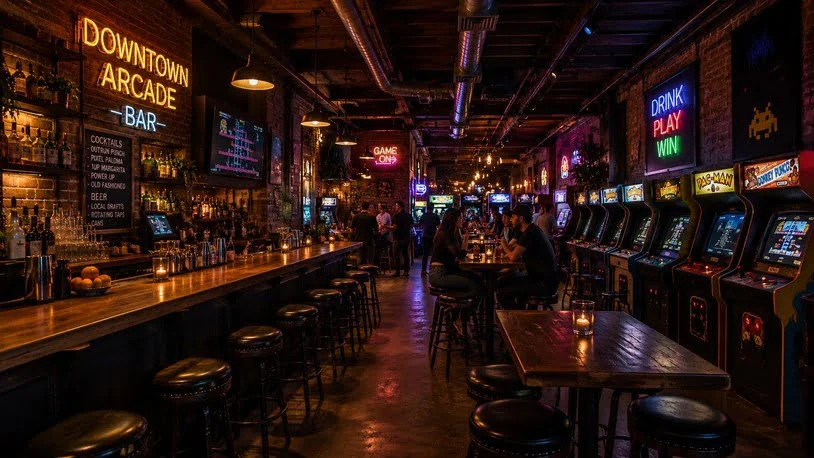 Downtown Arcade bar interior
