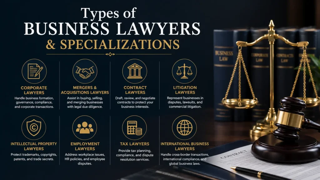 Types of Business Lawyers & Specializations