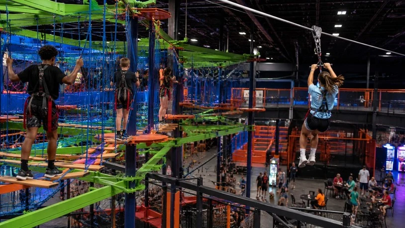 Urban Air Adventure Park: Attractions, Pricing, Locations & What to Expect 1 Urban Air ropes course and Sky Rider zipline
