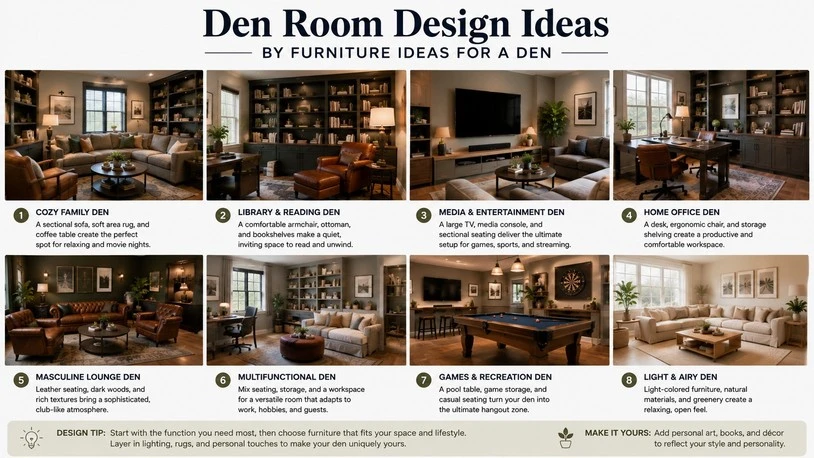 Den Room Design Ideas by Furniture Ideas for a Den