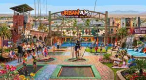 Urban Air Trampoline and Adventure Park: The Ultimate Family Fun Guide (2026) 3 Patron ascending an elevated ropes course at Urban Air