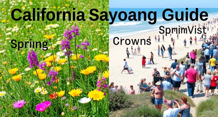California wildflowers blooming in spring season