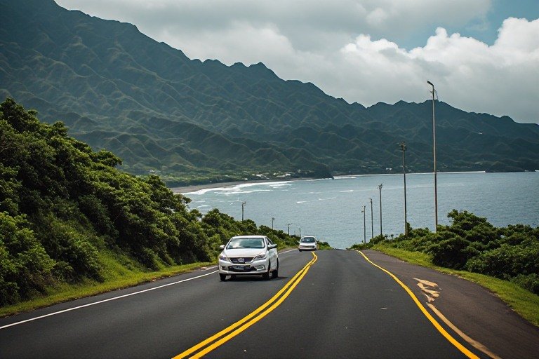 Hawaii Travel Guide 2026: Everything You Need Before Your Island Vacation 5 Rental car driving along a coastal highway in Hawaii